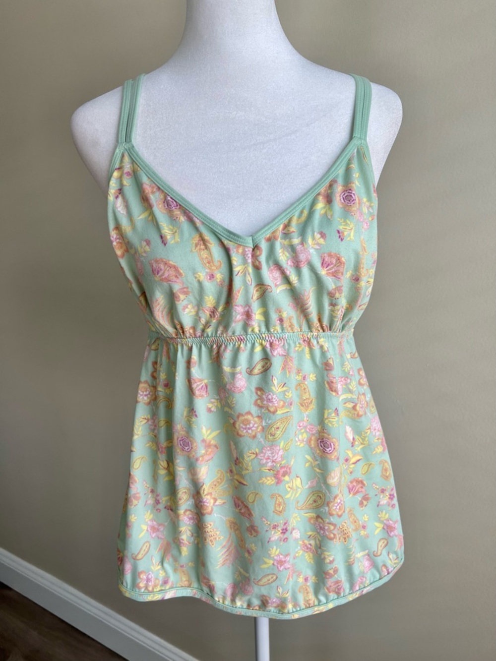 Pastel Floral Paisley Babydoll Large Jessica Simpson Soft Stretchy